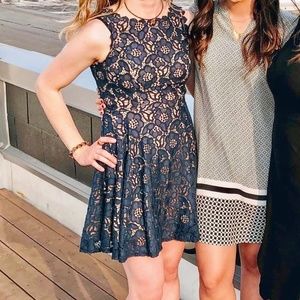 City Studio Navy Lace Dress